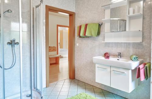 Koupelna v ubytování Ferienwohnung Stuibenfall