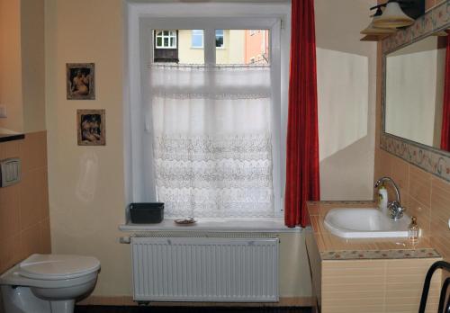Kúpeľňa v ubytovaní Apartamenty w Starym Kinie