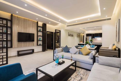 TV a/nebo společenská místnost v ubytování Dorat Najd Resort