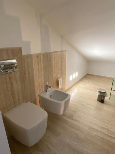 波爾托桑泰爾皮迪奧的住宿－Loft vista mare，一间带卫生间和水槽的浴室