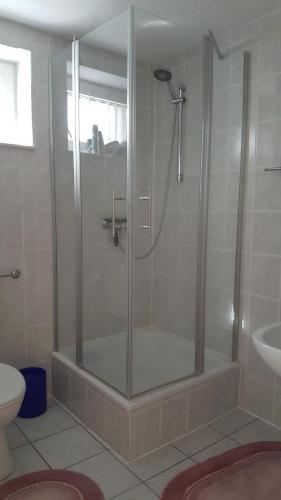 Koupelna v ubytování Ferienwohnung Seeburger See