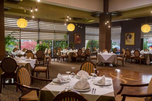 Park Hotel Romantica tesisinde bir restoran veya yemek mekanı