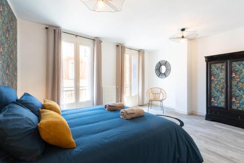 Postel nebo postele na pokoji v ubytování Maison La Majorelle - 90m2 - Garage et Terrasse