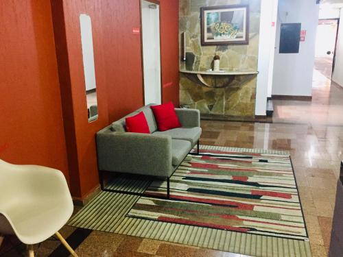 Χώρος καθιστικού στο Hotel Cambará