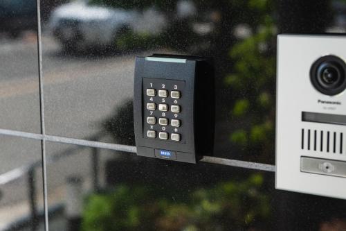 a remote control is attached to a window at GRAND BASE HAKATA-I in Fukuoka
