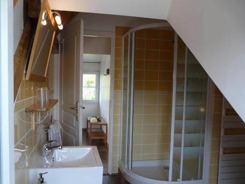 Kylpyhuone majoituspaikassa Les Tilleuls
