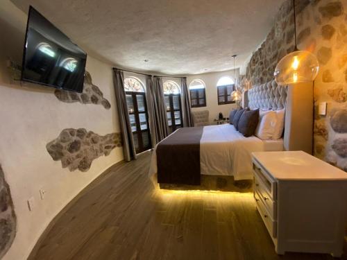 Suites Campestres Montebelloにあるベッド