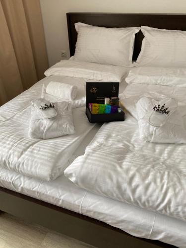 Cama o camas de una habitación en Pensiune Restaurant Indus