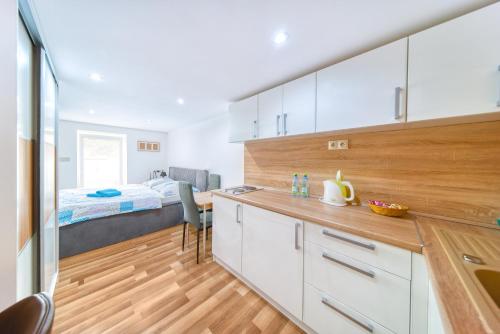 Кухня или мини-кухня в PB Apartments
