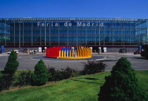 a large glass building with a building in the background at ARTIEM Madrid in Madrid