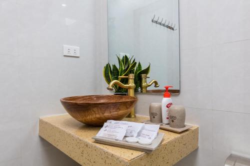 Ένα μπάνιο στο Mộc Châu Eco Garden Resort