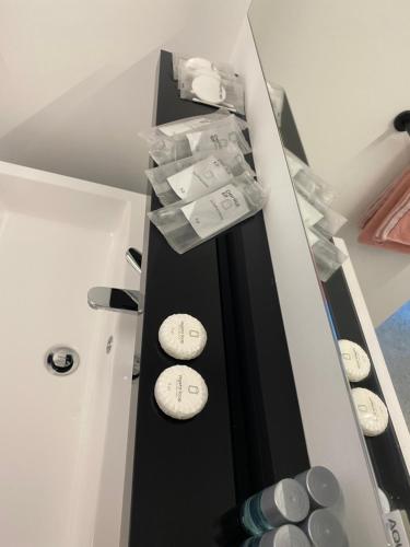 Kúpeľňa v ubytovaní Apartmani Kumenat
