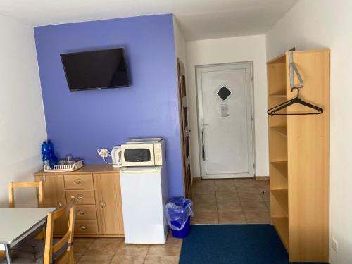 TV a/nebo společenská místnost v ubytování Penzion Kameňák