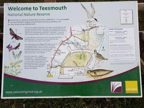 a sign with a map of the welcome to tyson national nature reserve at The Mayfair Lodge & Family Suite in Hartlepool