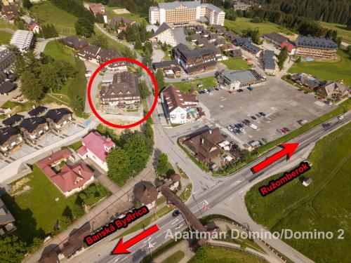 Letecký snímek ubytování Apartmán Domino 2 v Horci na Donovaloch