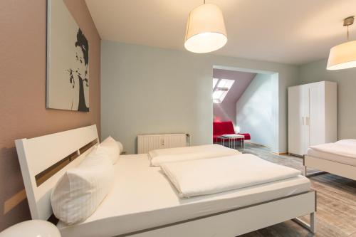 Katil atau katil-katil dalam bilik di primeflats - Apartments Panke Berlin-Wedding