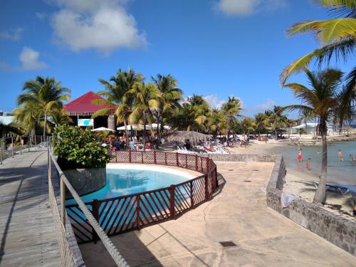 Der Swimmingpool an oder in der Nähe von Studio avec GRANDE PISCINE, PLAGE Cannelle Caraïbes