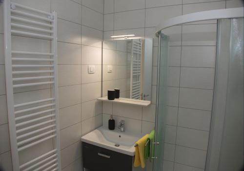 Kúpeľňa v ubytovaní Apartmaji Anita