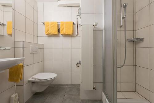 Koupelna v ubytování Hotel du Pont