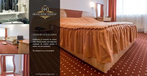 Łóżko lub łóżka w pokoju w obiekcie GRAND HOTEL CEAHLAU