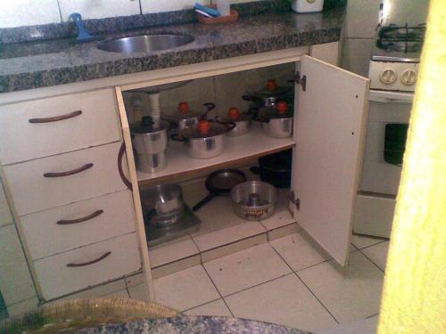 Una cocina o cocineta en Chales de Graçandu