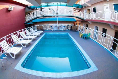 a pool on a cruise ship at Pôr do Sol Hotel in Santarém