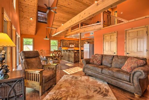 Spacious Log Cabin with Fire Pit and Game Room!