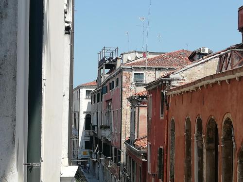 a view of an alley from a building at Cà Mocenigo Terrace in Venice