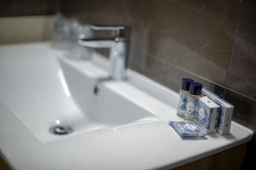 Koupelna v ubytování Hotel Fafense