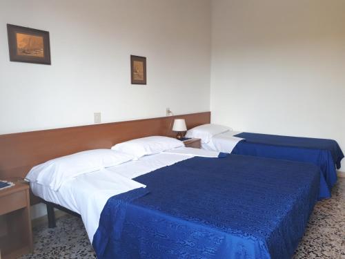 two beds sitting next to each other in a room at B&B Garnì Da Vito in Lido di Jesolo