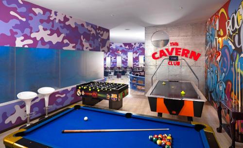 a billiard room with a pool table in it at Hard Rock Hotel Vallarta All Inclusive in Nuevo Vallarta 