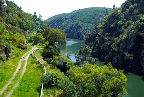 - une vue sur une rivière dans une vallée dans l'établissement Casa da Praça, à Sertã