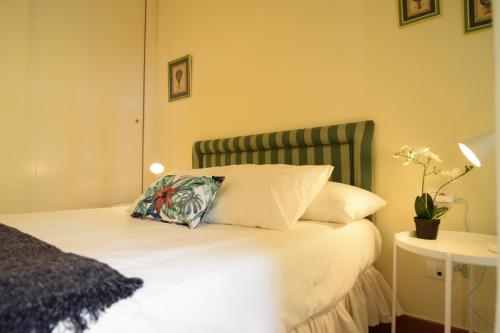 1 dormitorio con cama con almohada en GreenDay en Santa Úrsula
