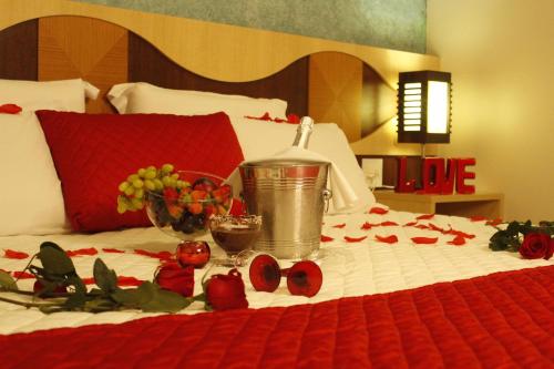 Katil atau katil-katil dalam bilik di Hotel Lago Dourado