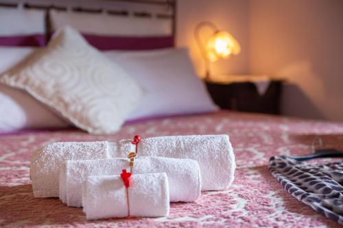 Ένα ή περισσότερα κρεβάτια σε δωμάτιο στο Linearis Holiday House