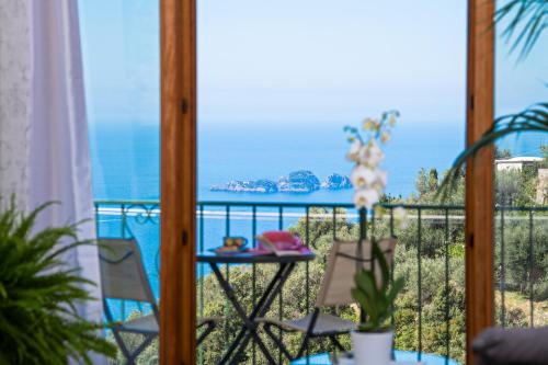 a balcony with a view of the ocean at Villa genny and emily in Positano