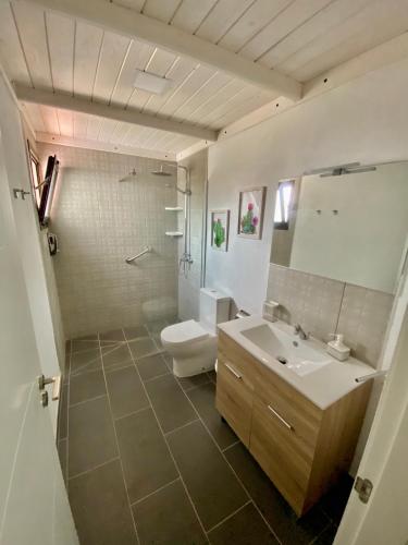 a bathroom with a toilet and a sink at LA ERA 2 in El Cotillo