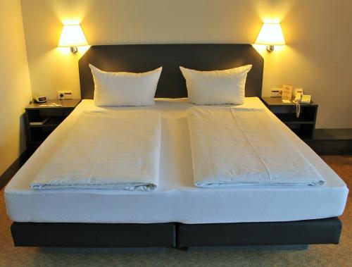 Katil atau katil-katil dalam bilik di Hotel Wörth