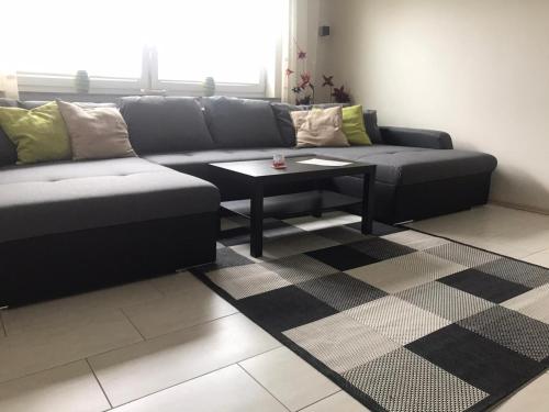 Χώρος καθιστικού στο Ferienwohnung am DOC