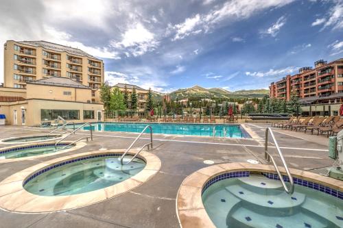 a pool at a hotel with two swimming pools at Main Street Station in Breckenridge
