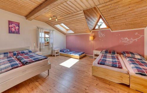 Katil atau katil-katil dalam bilik di Ferienwohnung Haydn