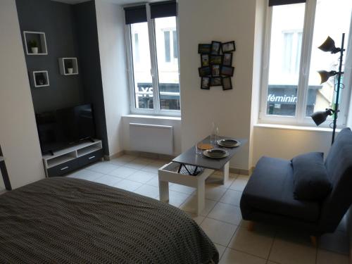 O zonă de relaxare la Appartement 1 Cherbourg centre avec NETFLIX et WIFI