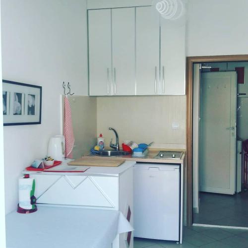 Kuchyň nebo kuchyňský kout v ubytování Apartmani Dačo