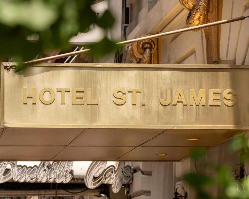 a hotel st james sign on the side of a building at Hotel St. James in New York