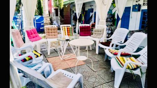 Χώρος καθιστικού στο Dar Yasmine Motel