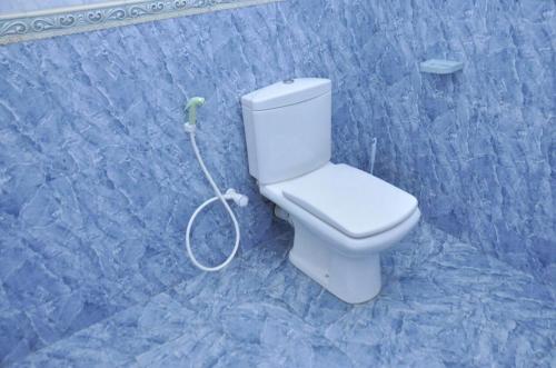 a bathroom with a toilet with a hose at Inroma Holiday Resort in Nuwara Eliya
