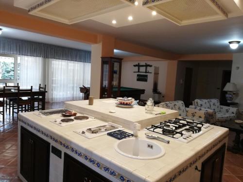 Kuchyň nebo kuchyňský kout v ubytování Villa Marila relax con piscina in campagna