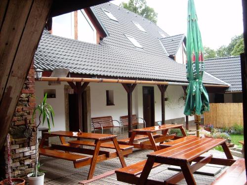 Das Gebäude in dem sich die Pension befindet