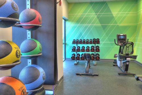 a gym with a bunch of balls on the wall at Holiday Inn & Suites Pigeon Forge Convention Center by IHG in Pigeon Forge