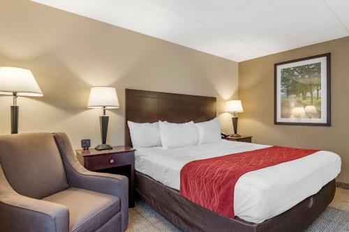 Ένα ή περισσότερα κρεβάτια σε δωμάτιο στο Comfort Inn Lansing West
